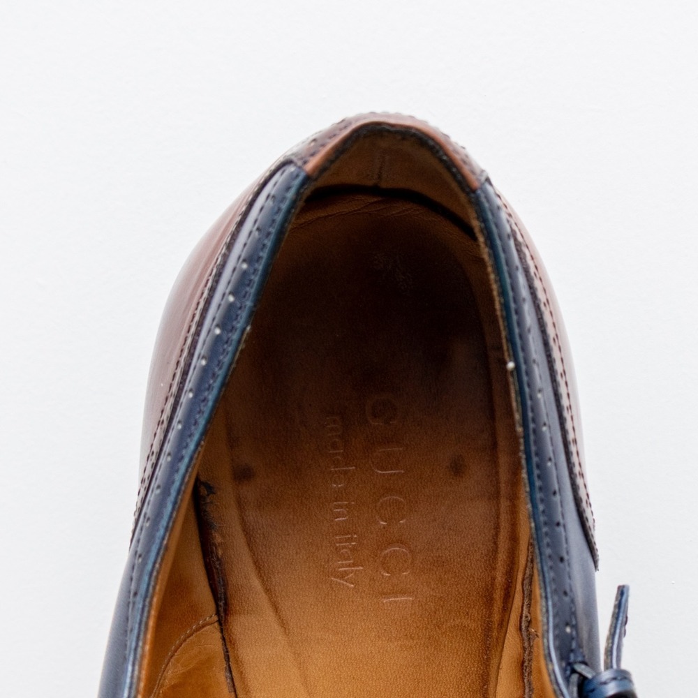 Gucci Men's 5 Tone Leather Monk Strap Brogue Cap Toe Dress Shoes UK 8.5 / US 9 - Picture 15 of 15